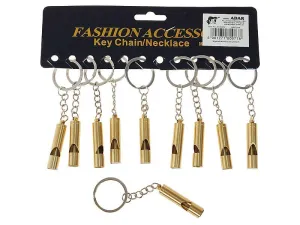 Brelok gwizdek metalowy, karta 12szt. Adar (609778)