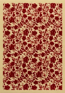 Papier ozdobny (wizytówkowy) Galeria Papieru welurowy róże bordowy - kraft A4 - bordowy 275g (208413)