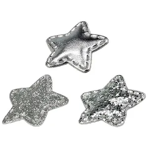 Ozdoba materiałowa Craft-Fun Series samoprzylepna srebrne gwiazdki Titanum (BJ25042713)