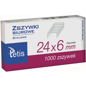 Zszywki 24/6 1000 szt Tetis (GZ101-A)