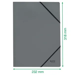 Teczka kartonowa na gumkę recycle A4 żółta 430g Leitz (39080015)