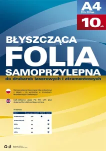 Folia samoprzylepna A4 przezroczysty 100mic. [mm:] 210x297 Argo (434010)