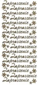 Naklejka (nalepka) Zaproszenie złote Farro (010)