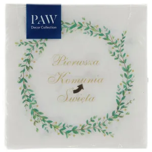 Serwetki Paw Lunch komunia Communion Twigs - biały 330mm x 330mm (SDL151200)