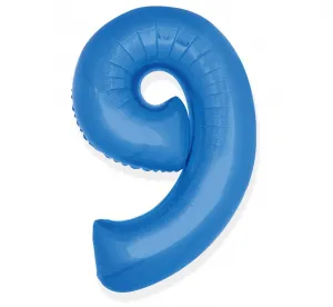 Balon foliowy Godan cyfra 9 niebieski 35 cm (FG-C35N9)