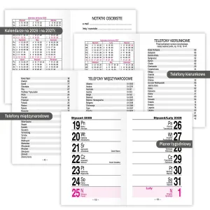 Kalendarz książkowy (terminarz) mix A7 Press (TYGODNIOWY)
