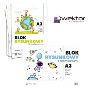 Blok rysunkowy A3 biały 80g 20k [mm:] 297x420 Wektor