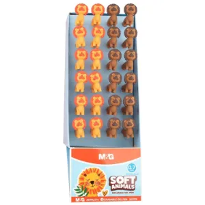 Długopis wymazywalny Soft Animals Lew wkład niebieski 0,7mm Mg (MG AKPA3174)