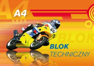 Blok techniczny Kreska A4 biały 240g 10k 210mm x 297mm