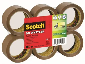 Taśma pakowa Scotch brązowa 50mm 66m (371)