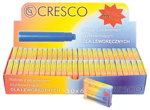 Naboje krótkie szybkoschnące dla leworęcznych niebieskie Cresco (080060)