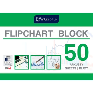 Blok do tablic flipchart Interdruk 50k. 80g czysty 1000mm x 640mm (FLI50)