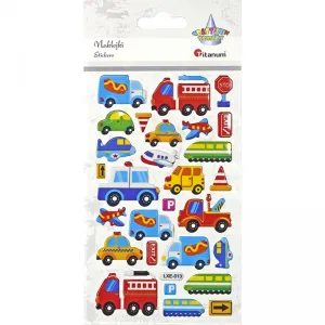Naklejka (nalepka) Titanum Craft-Fun Series pojazdy, znaki drogowe (LXE-013)