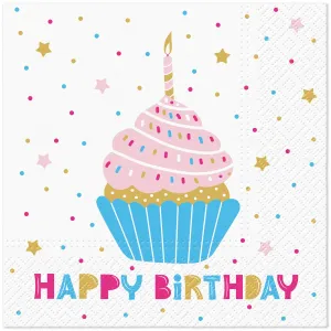 Serwetki TaT Birthday Muffin mix bibuła [mm:] 330x330 Paw (TL128000)