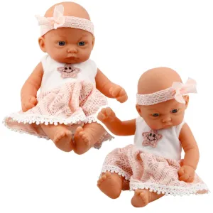 Lalka Bobas Różowa Sukienka Z Koronką i Gwiazdką Opaska [mm:] 240 Lean (24448)