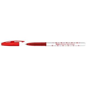 Długopis gwiazdki czerwony wkład czerwony 0,3mm Toma (TO-059 2 2)