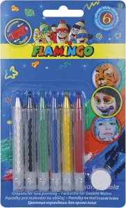 Kredki do malowania twarzy Flamingo wysuwane 6 kol.