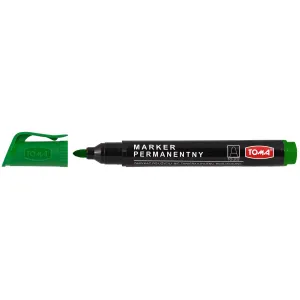 Marker permanentny Toma, zielony okrągła końcówka