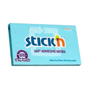 Notes samoprzylepny Stick'n 360 stopni niebieski 100k 127mm x 76mm (21557)