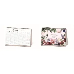 Kalendarz biurkowy KWIATY A4 Interdruk (tygodniowy)