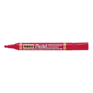 Marker permanentny wkład czerwony 1,2-4,5mm ścięta końcówka Pentel