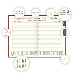 Kalendarz książkowy (terminarz) A4 Press (DZIENNY)
