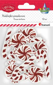 Naklejka (nalepka) Titanum Craft-Fun Series piankowe Xmass laski cukrowe, cukierki (4805)