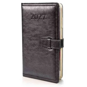 Organizer Czarny z paskiem dzienny oprawa twarda CZARNY [mm:] 107x190 Sezona (364 strony)