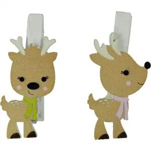 Ozdoba drewniana Titanum Craft-Fun Series klamerki XMAS renifery (AQE19118-3)