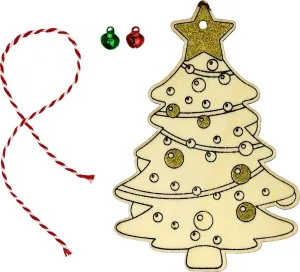 Ozdoba drewniana Craft-Fun Series Zawieszka choinka Titanum (HB-040)