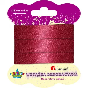 Wstążka Titanum Craft-Fun Series czerwona 15mm 4m (344539)