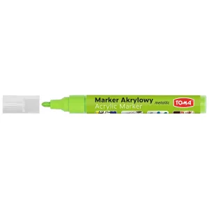 Marker specjalistyczny Toma akrylowy-zielony jasny metaliczny, zielony metaliczny 2,5mm okrągła końcówka (TO-402)