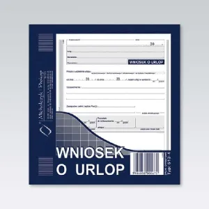 Druk offsetowy 2/3 A5 Wniosek o urlop 40k. Michalczyk i Prokop (513-4)