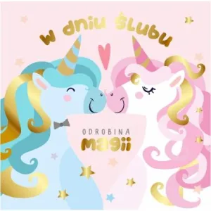 Kartka składana KARNET KW slub jednorożce kw Henry (5907465660372)