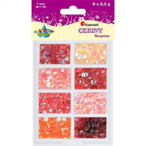 Cekiny Titanum Craft-Fun Series 8 kolorów mix 2,5g (3G8P 160164)