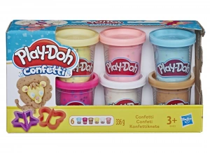 Ciastolina Playdoh 6 kol. 6 - pack konfetti 336g (B3423)