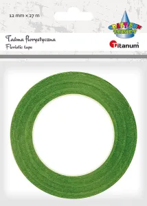 Taśma specjalnego przeznaczenia Craft-Fun Series taśma florystyczna 12x27 [mm x m] zielona jasna Titanum (321/12)