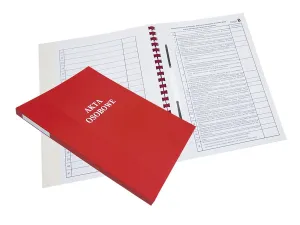 Teczka do akt osobowych Warta zadrukowana ABCD A4 - czerwone (021824-339-082)