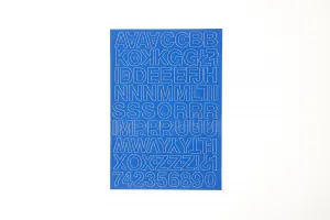 Litery samoprzylepne niebieski Farro