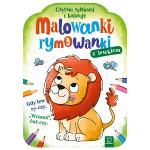 Książka dla dzieci Malowanki rymowanki z lewkiem. Czytam sylabami i koloruję Aksjomat