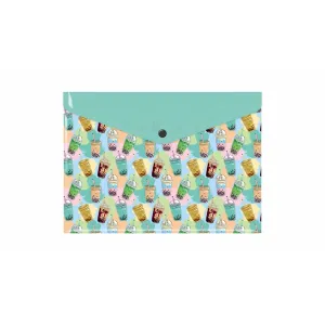 Teczka plastikowa BUBBLE TEA A4 mix Biurfol (TKN-A4-37)