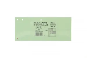 Przekładka czysta indeksująca 1/3 A4 seledyn 160g 50k Protos