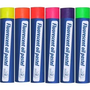 Pastele olejne Fun&Joy 6 kolorów fluo okrągłe Ø10 mm (FJ-POF6)