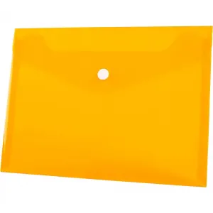 Teczka plastikowa na guzik Tetis koperta pp A5 kolor: pomarańczowy 140 mic. 165mm x 225mm (BT610-P)