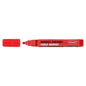 Marker specjalistyczny kredowy wkład czerwony 4,5mm okrągła końcówka Toma (TO-292 2 2)