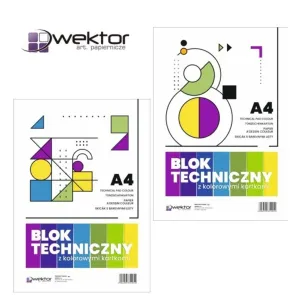 Blok techniczny kolor A4 mix 160g 10k Wektor