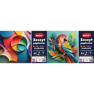 Zeszyt papierów kolorowych kredowany A4 8k Beniamin (53002)
