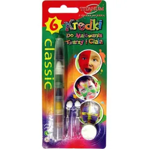 Kredki do malowania twarzy Titanum segmentowe Classic 6 kol.