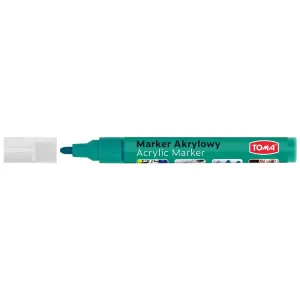 Marker specjalistyczny akrylowy-zielony wkład zielony 2,5mm okrągła końcówka Toma (TO-402)