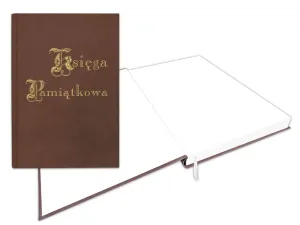 Kronika Warta księga pamiatkowa złocona - brązowy 144k. 220mm x 307mm (319-048)